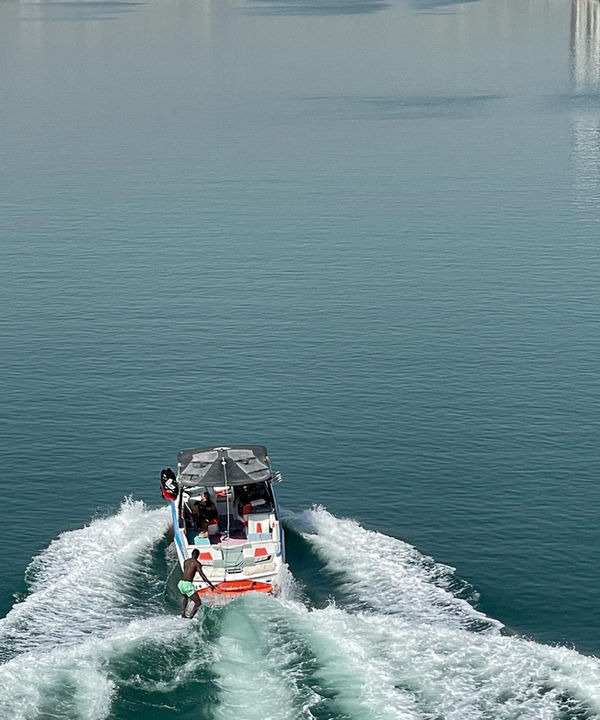Premium water conditions for wakesurfing near Yas Marina Abu Dhabi